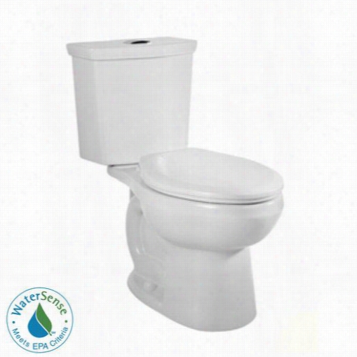 American Standard 2889.216.020 H2option Siphonic Dual Flush  Two Piece Round Toilet In White