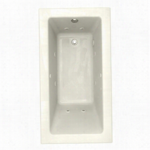 American Standard 2935.218c.222 Studio 60""x36"" Everclean Whirlpool With Integral Tile Flange And Left Hand Drain In Llinen