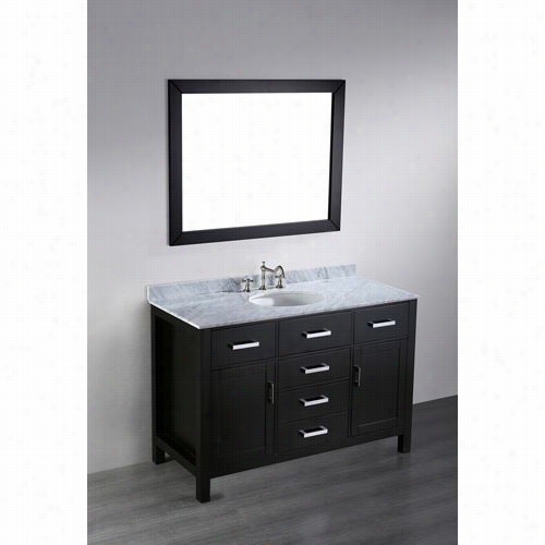 Bosconi Sb-252--6 49&qiot;&uqot; Contemporary Single Vanity With Mirror - Vanity Top Included