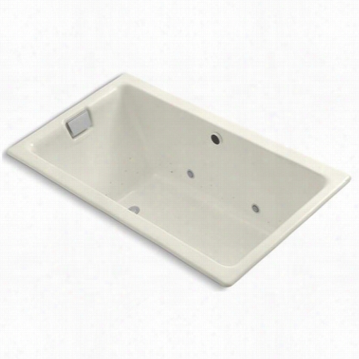 Kohler K-856-gc96 Tea-for-two 66"" X 36"" Drop-in Ubbl Emassage Bath Tub With Bisxuit Airjet And Chromaatherapy Lights