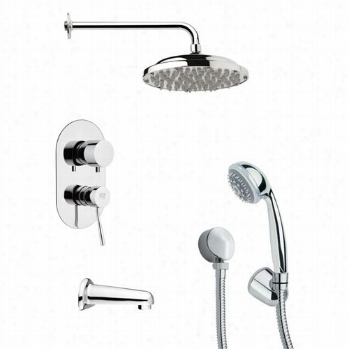 Remer By Nameek's Tsh4053 Tyga Tuub And Shower Faucet In Chheome With 2-3/4""w Handheld Shower