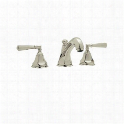 Rohl A1908xmstn-2 Country  Bath Palladian 3 Hole Widespread  Avatory Faucet In Satin Nickel With Cross Manage