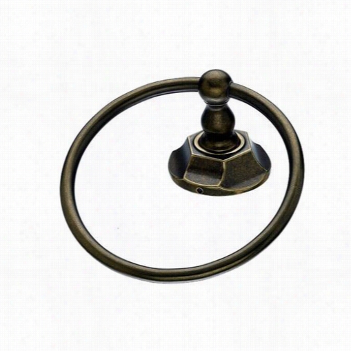 Top Knobs Ed5gbzb Edwardian Bath Ring With Hex Backplate In German Bronzze