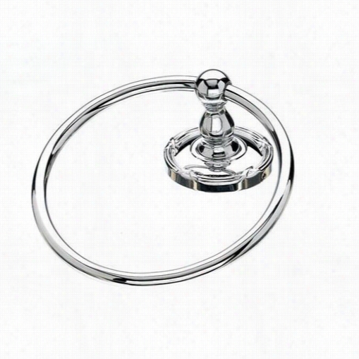 Top Knobs Ed5pce Ed Wardian Bath Ring With Ribbon Backplate In Polished Chrome