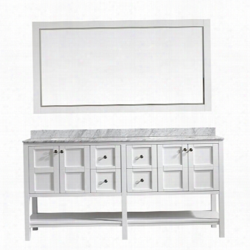 Vinnova  713072 Florence 72"" Vanity With Mirror - Vanity Top Included