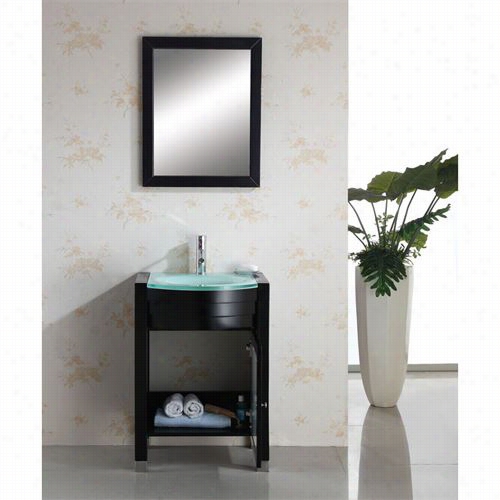 Virtu Usa Ms-545 Ava 24"" Double Sink Bathroom Vanity In Spresso - Vanity Top Included