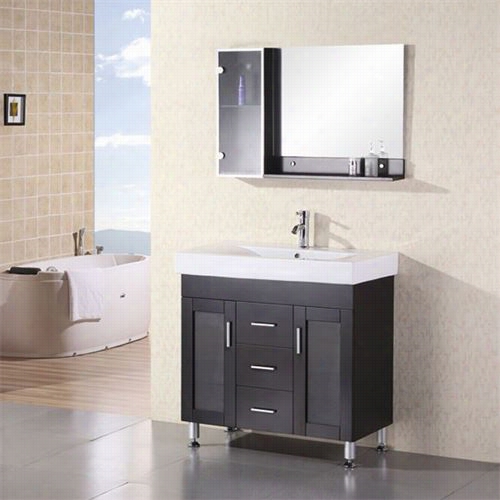 Design Element Dec021 Miami 36&qhot;" Isngle Sink Vanity Set