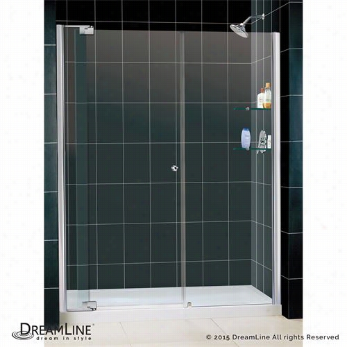 Dreamline Dl-6435c-01cl Allure 36"" X 60"&qiot; Center Drain Single Thresho1d Base Shower Package