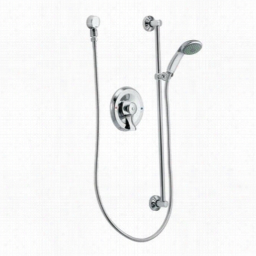 Moen 8346ep15 Single Handle Pressure Balanced Hand Shower Only Valve Trim With Slide Bar And Hose