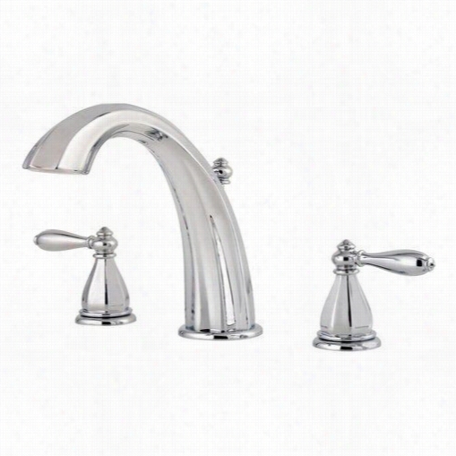 Pfister Rt6-5rpc Portola Deck Mounted Roman Tub  Faucet With Handles In Chroje