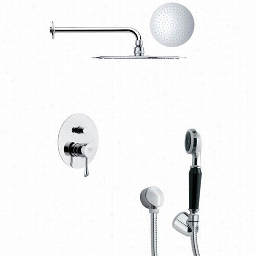 Remer By Nameek's Sfh6121 Orsino 15-5/9"" Round Shower System In Chrome With 4-4/7""hd Iverer