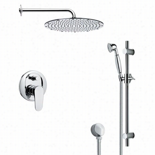 Remer By Nameek's Sfr7090 Rendino Sleek Shower Faucet In Ch Rome With Hand Shower And 27-5/9""h Shower Slidebar