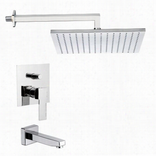 Remer By Nameek's Tsf2297 Peleo Recent Square Shower System In Chrome