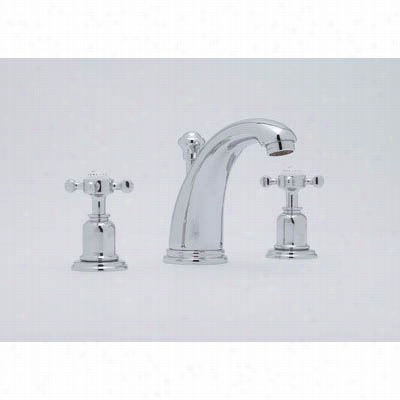 Rohl U.3761x Perrin And Rowe 3 Hole Hi Arc Spout Widespread Faucet With Cross Handles