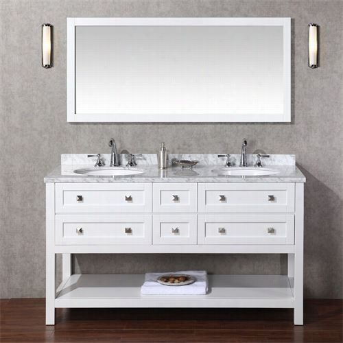 Sttufurhome Hd-6868-60-cr Marla 60"" Double Sink Bathroom Vanity With Mirror - Emptiness Top Included