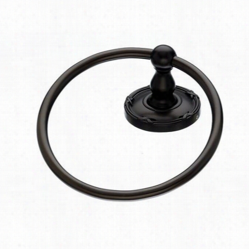 Top Knobs Ed5orbe Edwardian Bath Ring Attending Ribbon Backplaet In Oil Rubbed Bronze