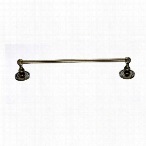 Top Knobs Ed6gbzf Edwardian Bath 18" " Single Towel Rod With Rope Backplate In German Bronze