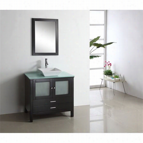 Virtu Sua Ms-4436 Brentford 36"" Single Decline Bathroom Vanity In Espresso - Vanity Top Included