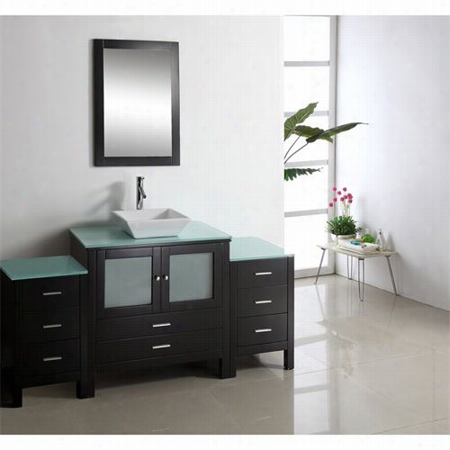 Virtu Usa Ms-4471 Brentford 71"&;quot; Single Sink Bathroom Vanity I Espresso - Vanit Ytop Included