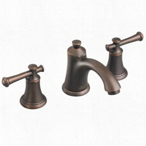 Amer Ican Standard 7415.801.224 Portsmouth 2 Lever Handle Bathroom Faucet In Oil Rubbed Bronze With Brass Spout