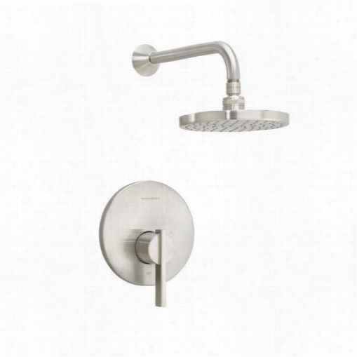 American Standard T430.501.295 Berwick Single Lever Handle Shower Only Valve Trim With Flowise  Showerhead In Satin