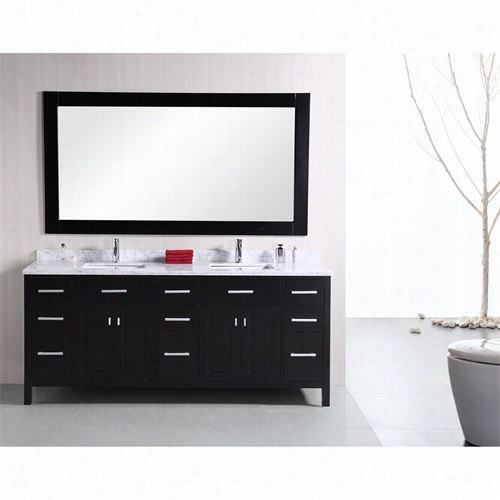 Design Element Dec088 London 78&quuot;" M0dern Double Bathroom Vanity Set