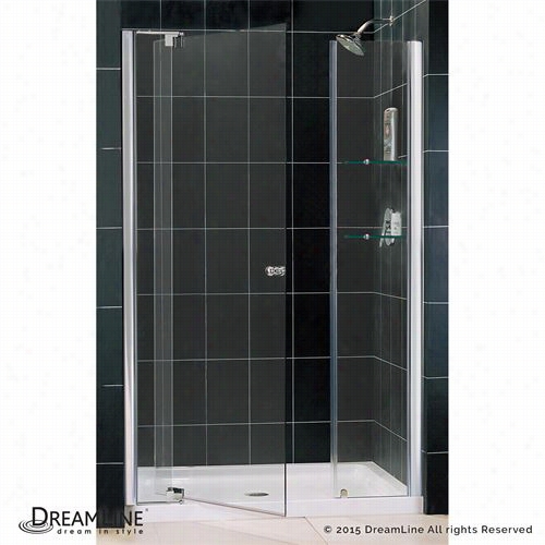 Dreamline Dl-6431c-01cl Allure 36"" X 48"" Center Drain Single Threshold Base Shower Package
