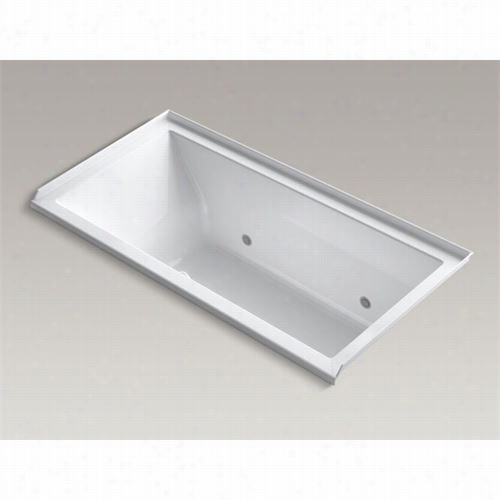 Kohler K-1167-gvcwr Underscore 60"" X 30"" Three Wall Alcove Vibracoustic And Bubblemassage Airr Bath Tub W Ith Bask Hetaed Surface, Crhomatherapy And Right Hand