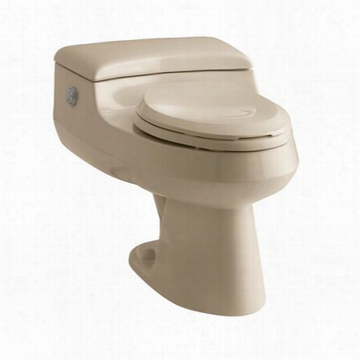 Kohler K-33393 San Rphael Vitreous China Power Lite Operating 1.0 Gpf Pressure Flush Comfort Height Elongated One Piece Toilet Wwi Th Twin Touch Actuator And Place