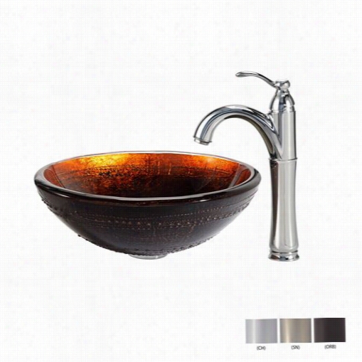 Kraus C-gv-694-19mm-1005 Prometheus Glass Vessel Sink And Rivier Afaucet