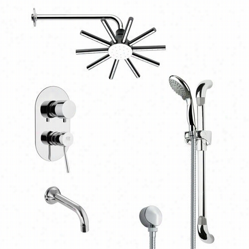 Remer By Nameek's Tsrr9084 Galiano Contemporary Shower System In Chro Me With 2""w Handheld Shoower