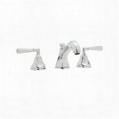 Rohl A19908lmapc Country Bath Palladian 3 Hole Widespread Lavatory Faucet In Polished Chrome Wiht Metal Lever Handle