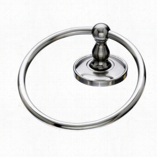 Top Knobs Ed5snd Edwardian Baathr Ing With Plain Backplate In Brushed Satin Nickel