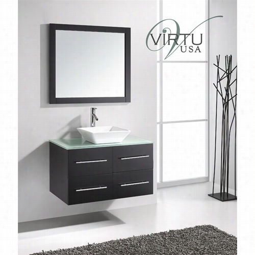 Virtu Usa Ms-565-g-es Marsala 36"" Single Sink Bathroom Vanity In Espresso - Vanity Top Included