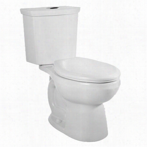 American Standard 2887.516.020 H2option Siphnoic Dual Fulsh Elongatde Toilet In White With Aquaguard Liner