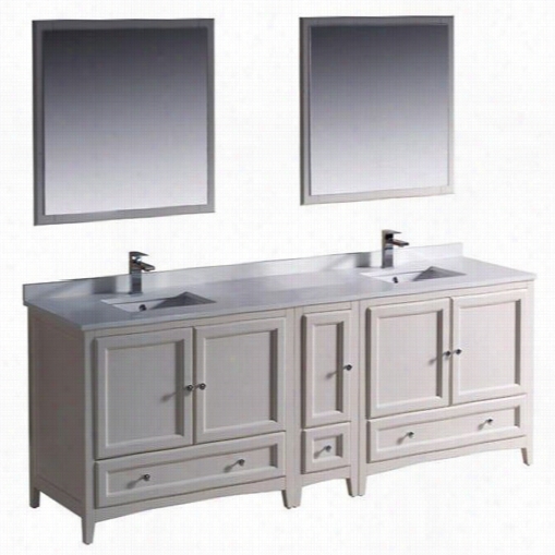 Fresca Fvn 20-361236 Oxford 84"" Traditional Doubles Ink Bathroom Vanity With Side Cabinet - Vanity Top Included