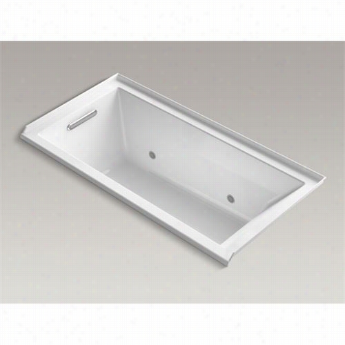 Kohler K-1167-vclw Underscore 60"" X 30&quoot;" Three Wall Alcove Vibracoustic Bath Tub With Bask Heated Surface, Chromatherapy And Left Hand Drain