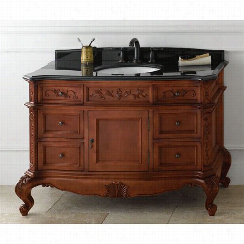 Ronbow 072948-f11 Bordeaux 48qut;" Antique Style Vanity Cabinet In Colonial Cherry