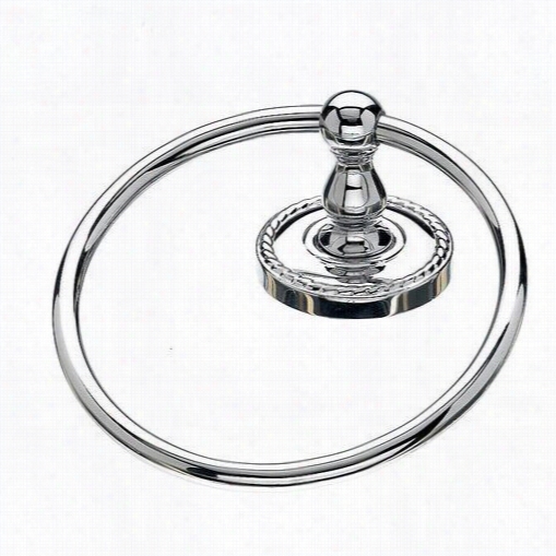 Top Knobs Ed5pcf Edwardian Bah Ring With Rope Backplate Inpolished Chrome