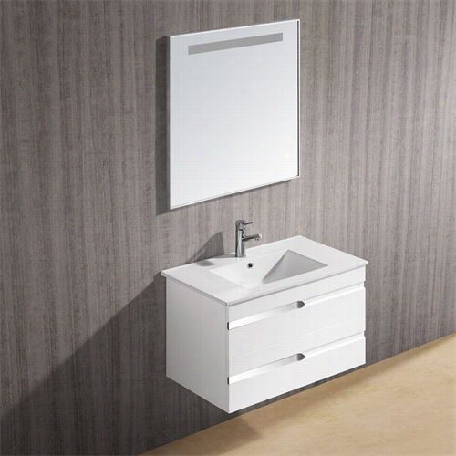 Vigo Vg09031001k 32"" Ethereal-petit  Single Bathroom Vanity With Mirror - Vanit Ytop Included