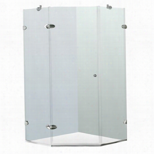 Vigo Vg6061chcl40 40"" X 40&qut" Frameless Neo Angle 3/8"" Shower Enlcosure In Clear/chrome