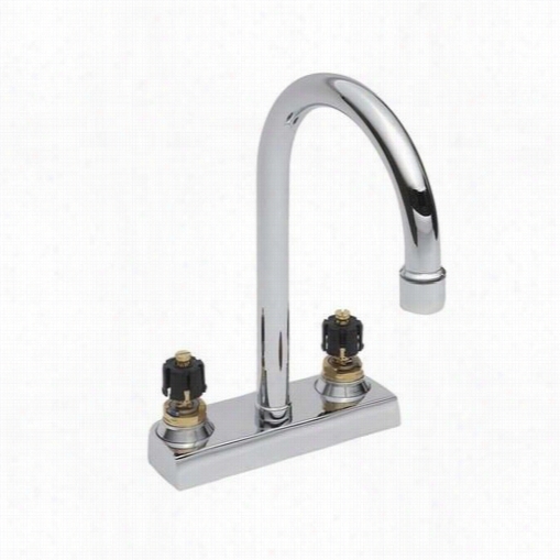 American Standard 7402.000.002 Heritage 2 Handle Centerset Bathroom Faucet In Polished Chrome With Grid Drain