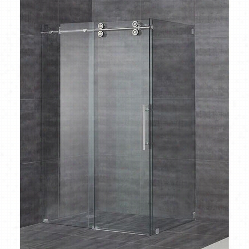 Aston Sen979 8"" X 35"" X 75"" Completwly Frameless Sliding Shower Enclosure