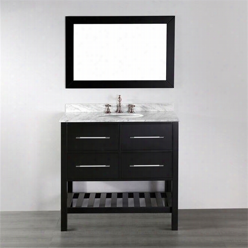 Bosconi Sb-250-3 36" ;" Conetmporary Single Vanity With Midror - Vanity Top Included