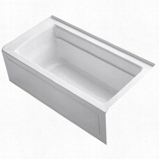 Kohler K-1123-raw Arcber 60"" X 32"" Alcove Bath With Bask Heated Surface Aand Right Hand Drain