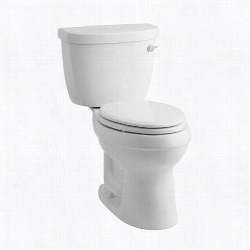 Kohler K-3609-tr Cimarron Comfort Height 1.28 Gpf Elongated Toilet Wwith Ri Ght Hand Trip Lever With Locks / Less Seat