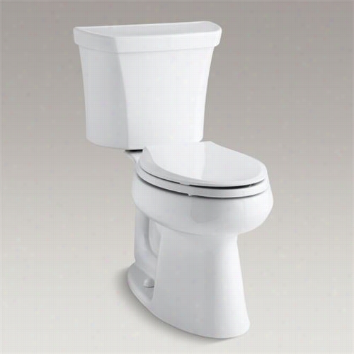 Kohler -3989-ra Highline Comfort Elevation 2 Drama Eelongated Toilet  With Right Hand Overthrow Lever
