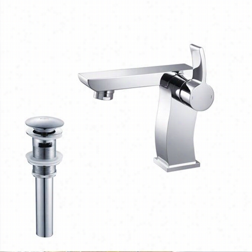 Kraus Kef-14601-pu11 Sonussingle Lever Basin Faucet And Pop-upd Rain With Overflow