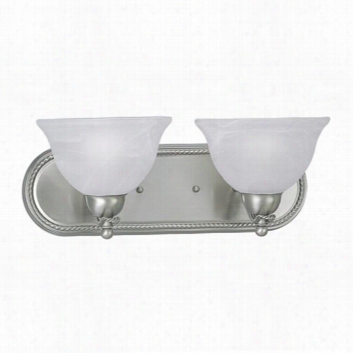 Progress Lighting  P3154-0e9bwb Avalon 2 Light Bath Wal1 Sconce With Swirled Alabster Glass In Brushed Nickel