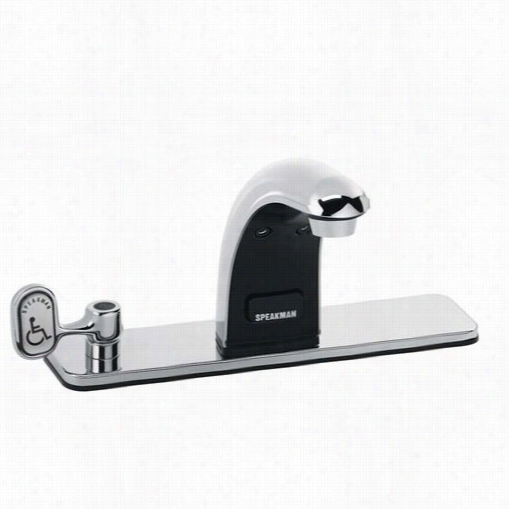 Speakman S-8727-ca Sensorflob Attery Poewrrd Sensor Faucet With 8"" Dress Plaet  Anx Manual Override